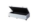 Ver imagem 1 de Cama Box Baú Solteirão King Blindado Linhão Branco 203X96X44 Cm