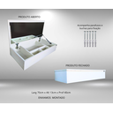 Ver imagem 4 de Penteadeira Suspensa Branca 70 Cm com Espelho