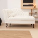 Ver imagem 1 de Recamier Divã Sofá 120cm Recepção Sala Larissa Suede:branco/liso