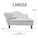 Ver imagem 5 de Recamier Divã Sofá 120cm Recepção Sala Larissa Suede:branco/liso