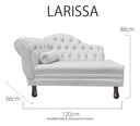Ver imagem 5 de Recamier Divã Sofá 120cm Recepção Sala Larissa Suede:branco/liso