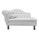 Ver imagem 2 de Recamier Divã Sofá 120cm Recepção Sala Larissa Suede:branco/liso