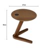 MESA LATERAL TREK DEKORIEN MADEIRA CARREGADOR WIRELESS 50CM:Ipê Escuro - 5