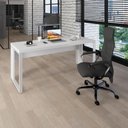 Ver imagem 1 de Escrivaninha Industrial 170cm X 60cm Pés Metal F5 Office Cor:branco