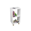 Ver imagem 1 de Mesa de Cabeceira Nicho 60x24 Branca com Prateleira