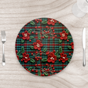 Ver imagem 1 de Capa para Sousplat 35cm Natal Flores 3d - sem Base - Kit com 2