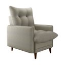 Ver imagem 4 de Conjunto P/ Sala Montreal 1 Poltrona Decorativas e 1 Puff Plano Milenum Palha - Matrix