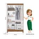 Ver imagem 6 de Guarda Roupa Casal Roupeiro Chile 4 Portas Gavetas Naturale/branco - Moval