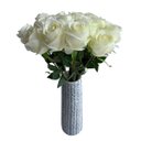 Ver imagem 1 de Kit 10 Flores Artificiais Brancas Premium para Sala Festa e Eventos