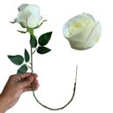 Ver imagem 3 de Kit 10 Flores Artificiais Brancas Premium para Sala Festa e Eventos