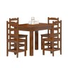 Mesa com 4 Cadeiras 115x75 Madeira Maciça Perola Mel - Nemargi - 2