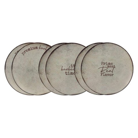 Kit Prato Raso Tramontina Churrasco Rustic em Porcelana 28 Cm 06 Peças Tramontina