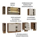 Ver imagem 5 de Armário de Cozinha Completa 220cm Rustic/crema Agata da Thêmis Madesa