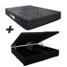 Cama Box Baú King + Colchão Portobel De Mola Arezzo Black Light - 1