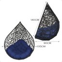 Ver imagem 3 de Balanço Suspenso Ninho Gota com Mola e Mosquetão Almofada Impermeável Gourmet Área Externa:a2