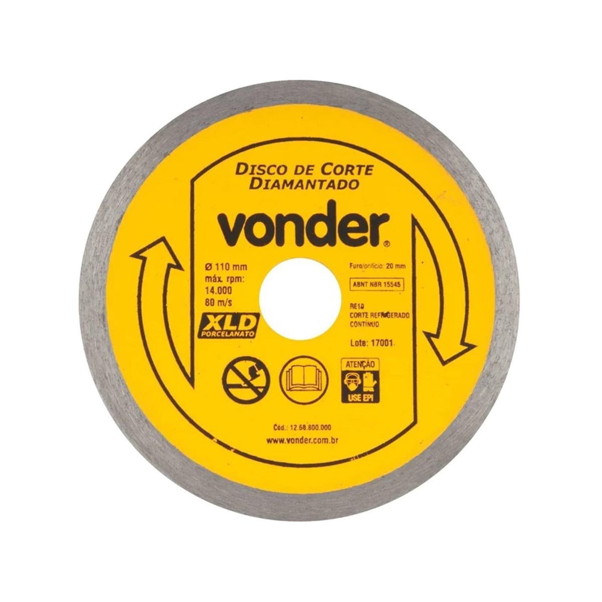 Disco de Corte Diamantado Xld 110mm - Vonder