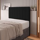 Ver mais imagens de Cabeceira Cama Box Casal Kharla 140cm Veludo Preto - Desk Design