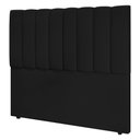 Ver imagem 1 de Cabeceira Cama Box Casal Kharla 140cm Veludo Preto - Desk Design