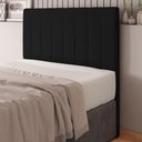 Ver imagem 6 de Cabeceira Cama Box Casal Kharla 140cm Veludo Preto - Desk Design