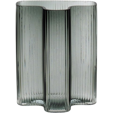 Vaso Decorativo Enfeite Casa Home&Co 25x19x12cm Vidro Verde
