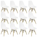 Ver imagem 3 de Kit 12 Cadeiras Charles Eames Eiffel Wood Design Branca Branco
