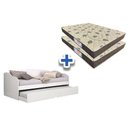 Ver imagem 1 de Colchão Solteiro D28 Comfortpedic (2un) + Sofá Cama Funny Ii Branco