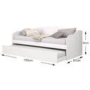 Ver imagem 7 de Colchão Solteiro D28 Comfortpedic (2un) + Sofá Cama Funny Ii Branco
