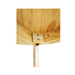 Mesa Madeira 100cm Jantar Cozinha Envernizada Redonda - 4