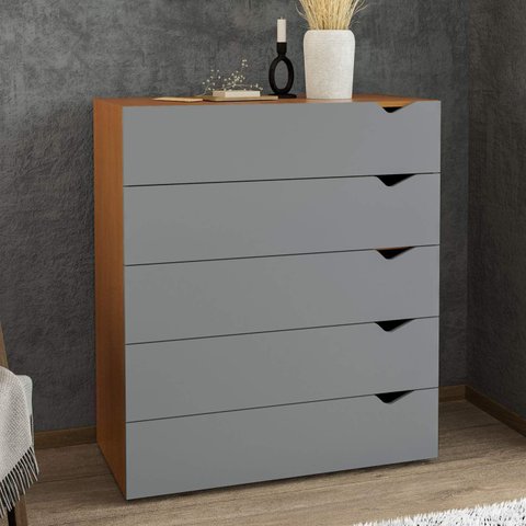 Cômoda Organizadora 90cm com 5 Gavetas 240822 Linha Porto Politorno