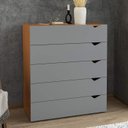 Ver imagem 1 de Cômoda Organizadora 90cm com 5 Gavetas 240822 Linha Porto Politorno