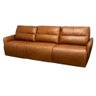 Sofá Alicante 3 Lugares Reclinável Couro Whisky com Mecanismo com Controle 285 cm - 72748 - 1