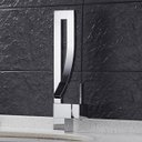 Ver imagem 1 de Torneira Pia Curvo Alta Elegante Moderno Luxuosa Prata