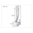 Ver imagem 2 de Torneira Pia Curvo Alta Elegante Moderno Luxuosa Prata