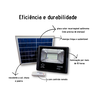 Refletor Solar Led 100w com Controle Remoto Placa Up Led - 2