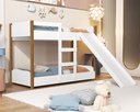 Ver imagem 1 de Beliche Infantil Com Grandes Escadas e Escorregador Segura:‎ Branco/Jequitibá