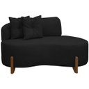 Ver imagem 1 de Sofá Orgânico Namoradeira 2 Lugares Feijão Thor 145cm Bouclê:preto