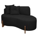 Ver imagem 2 de Sofá Orgânico Namoradeira 2 Lugares Feijão Thor 145cm Bouclê:preto