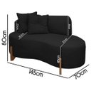 Ver imagem 4 de Sofá Orgânico Namoradeira 2 Lugares Feijão Thor 145cm Bouclê:preto