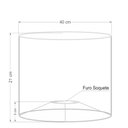 Ver imagem 3 de Cúpula Abajur e Luminária em Tecido Cilíndrica Vivare Cp-7017 Ø40x21cm - Bocal Nacional - Vermelho