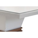 Ver imagem 2 de Kit Mesa Tampo Reto 120cm + 4 Cadeiras Imbuia Veludo Creme