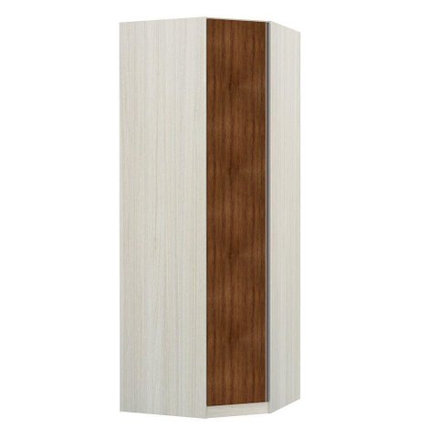 Guarda Roupa 1 Porta 1 Cabideiro Crema Com Nogueira Dourado