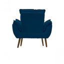 Ver imagem 5 de Kit C-01 Poltrona Opala + 01 Puff Redondo Danny Suede Azul Marinho