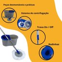 Ver imagem 3 de Balde Mop Esfregão Giratório de Limpeza 8 Litros