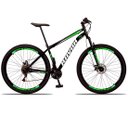 Ver imagem 1 de Bicicleta Aro 29 Suspensão Dianteira Bike Aço 21 Marchas Freio a Disco:verde