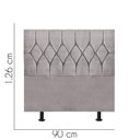 Ver imagem 3 de Cabeceira Estofada Cama Box Solteiro 90cm Istambul Corino Cinza Claro- Mabe Magazine
