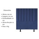 Ver imagem 5 de Cabeceira Estofada Cama Box Casal 140 Cm Mavie Suede:azul Marinho