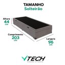 Ver imagem 5 de Cama Box com Baú Solteirão Bravus Estrutura Madeira Cinza Vtech