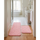 Ver imagem 2 de Kit Tapete + Passadeira Antiderrapante Conforto - Rose