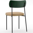 Ver imagem 7 de Cadeira Decorativa para Sala de Jantar Melina L02 Facto Verde Musgo Linho Bege Escuro - Lyam Decor