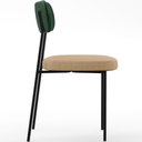 Ver imagem 6 de Cadeira Decorativa para Sala de Jantar Melina L02 Facto Verde Musgo Linho Bege Escuro - Lyam Decor